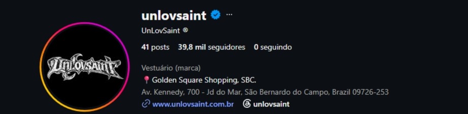 Print do resultado de Unlovsaint